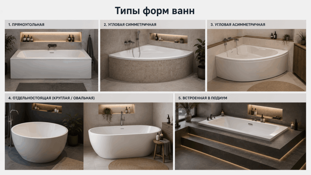 Формы ванн Формы ванн