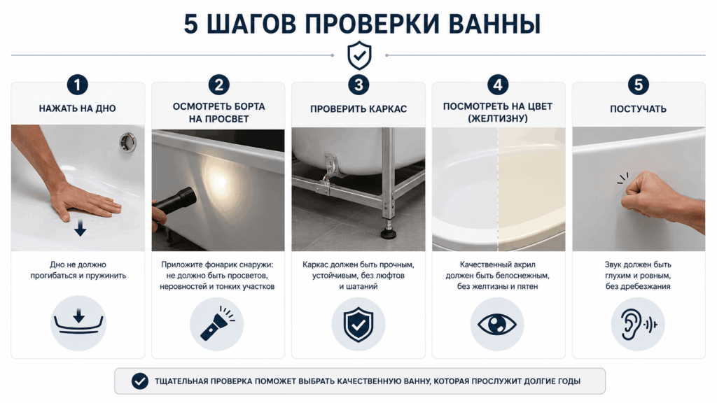 Как проверить качество ванны Как проверить качество ванны