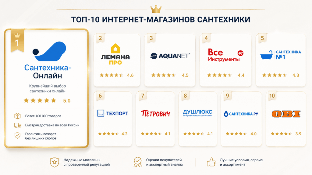 Топ-10 лучших магазинов раковин